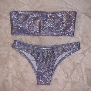 Size Small, Sparkly Purple Fashion Nova Swim Suit